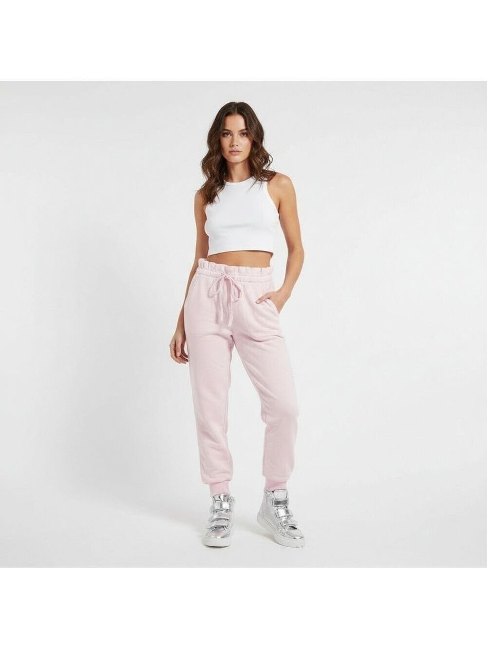 Something Navy Meghan Paper bag Joggers Size Small